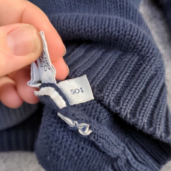 Hackett London Men's Sweater Blue XXL Long Sleeve V-Neck All Cotton Made Italy - Picture 13 of 16